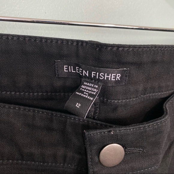 Eileen Fisher Black Jeans Sz 12 - Picture 4 of 7